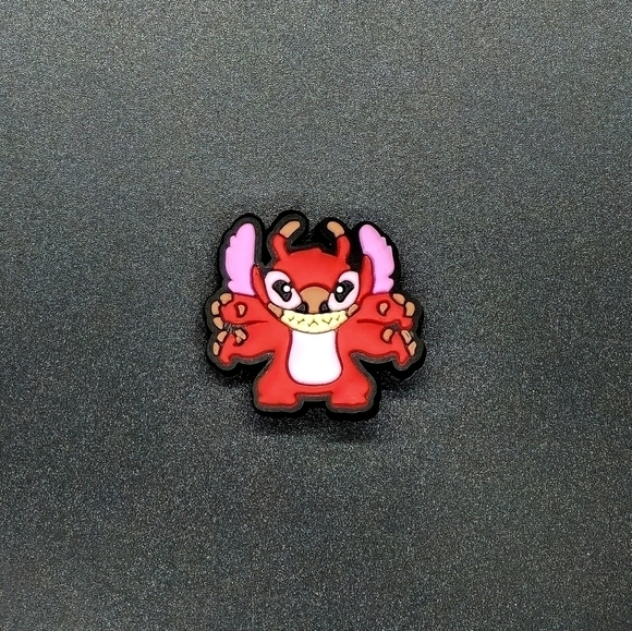 (5/$15) Disney Leroy "Red Stitch" Croc Charm - Picture 1 of 2